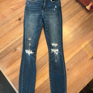 Abercrombie & Fitch Medium Blue Distressed Skinny Jeans